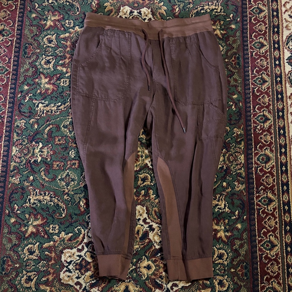 Women’s Anthropologie Nomad High Rise Brown Jogger Pants LIKE NEW